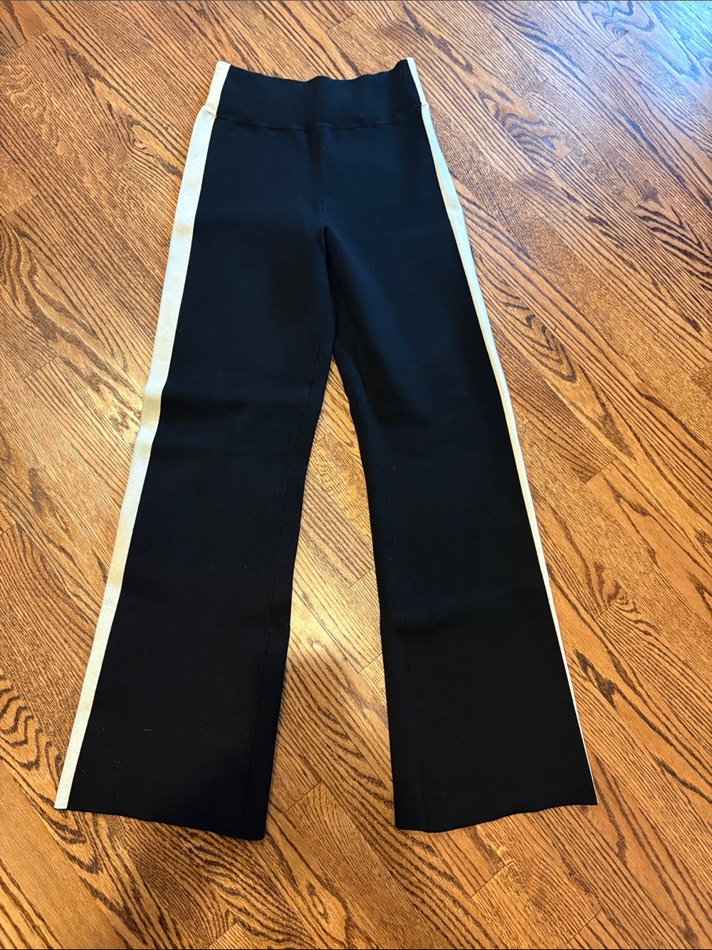 Spiritual Gangster Black and White Knit Waistband Pants